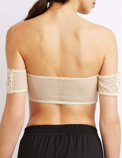Women's Lace Bandeau Bralette Off Shoulder Top Strapless Bra (3 Pack) –  Trendilize