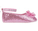 bebe Girl's Infant Flat Shoes with Metallic Shimmer, Glitter and Rhinestone - Flats For Infants