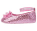 bebe Girl's Infant Flat Shoes with Metallic Shimmer, Glitter and Rhinestone - Flats For Infants