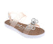 bebe Girl's Trendy Flat Sandals with Butterfly and Rhinestone Details - Flat Sandals for Little Kid/Big Kid