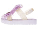 bebe Girl's Cute Flat Sandals with Heart- Shaped Rhinestone Details - Flat Sandals for Toddler