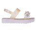 bebe Girl's Colorful Flat Sandal with Flower, Glitters and Other Cute Design Details- Flat Sandals for Toddler