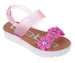 bebe Girl's Colorful Flat Sandal with Flower, Glitters and Other Cute Design Details- Flat Sandals for Toddler