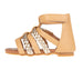 bebe Girl's Comfy Gladiator Flat Sandals with Gold Braided Strappy Design - Flat Sandals for Toddler