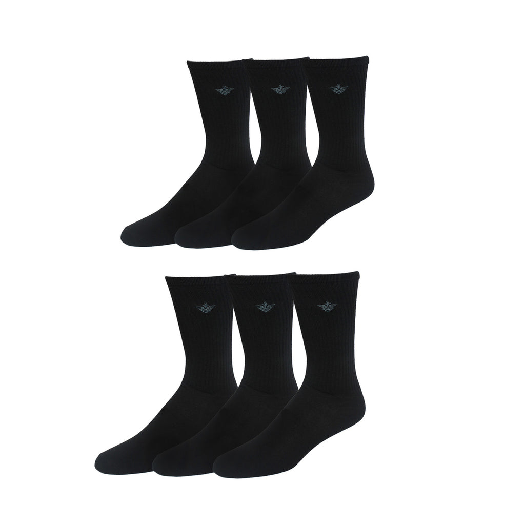 Dockers Men's Performance Socks 6-Pack Embroidered Dress Crew Sock