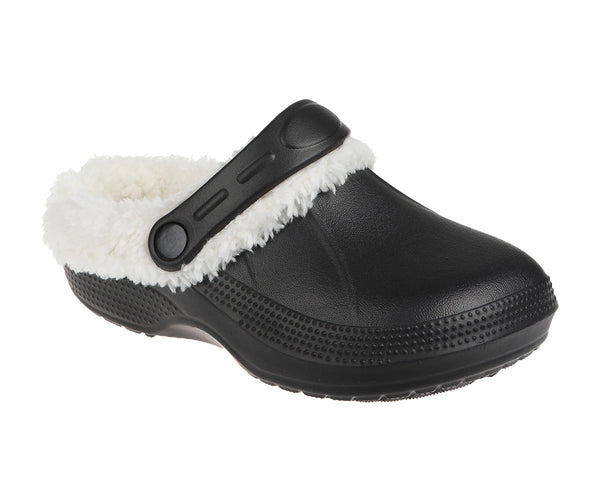 FOAMWALK Girl's Cutie Lightweight Classic Solid Sherpa-Lined Furry Clog - Warm Fleece & Stylish Clogs for Girls