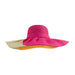 Laundry by Shelli Women's Fashion Oversized Color Swirl Summer Beach Straw Sunhat