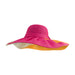 Laundry by Shelli Women's Fashion Oversized Color Swirl Summer Beach Straw Sunhat