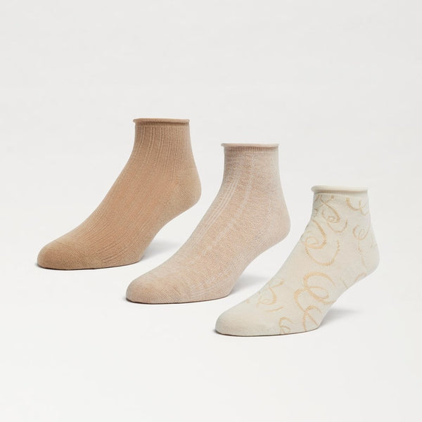 Sam Edelman Pack of 3 Everyday Ankle Socks for Women; Quality, Summer, Lightweight Ankle Socks for Ladies,  Cotton Socks for Women