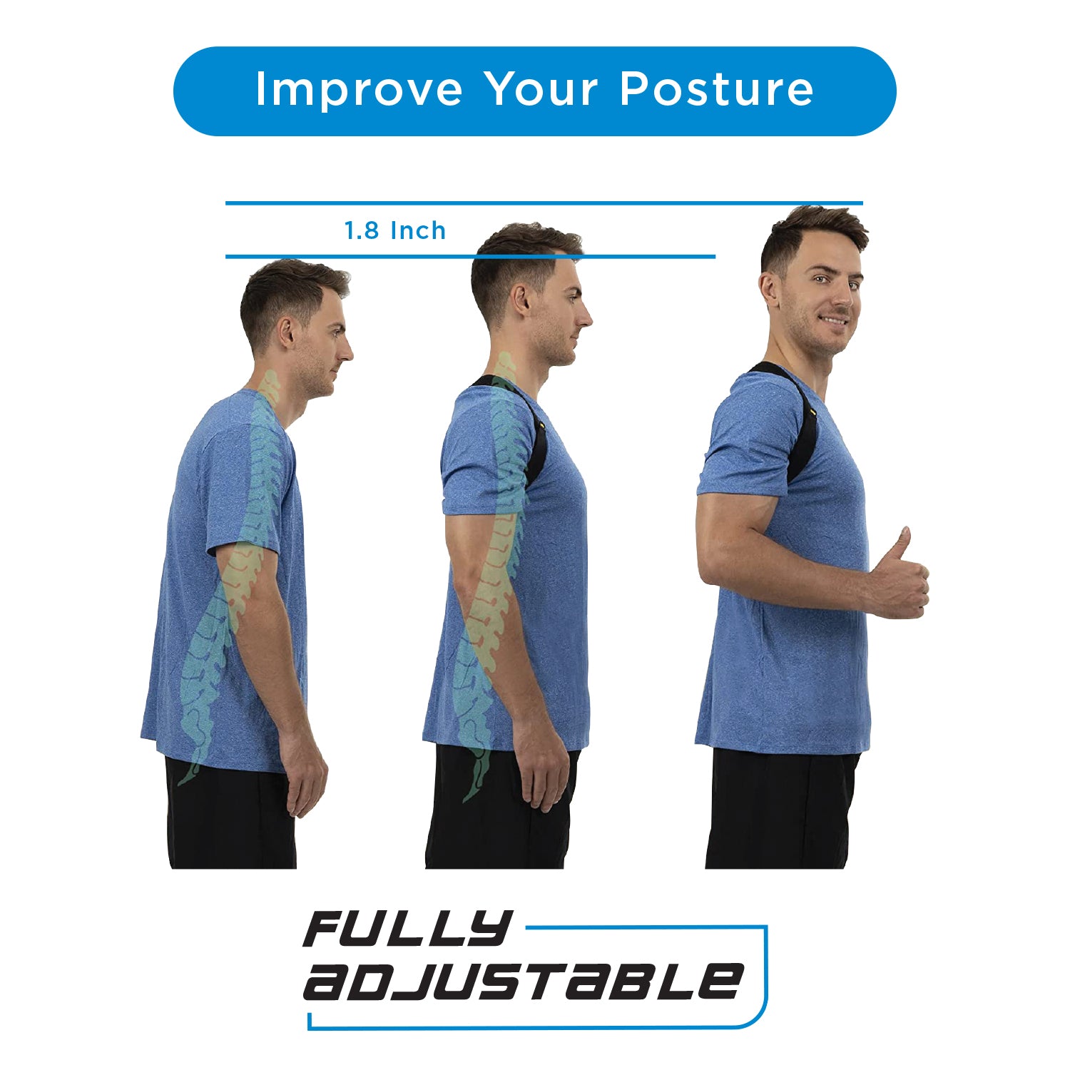 Posture Corrector-Back Brace for Men and Women- Fully Adjustable