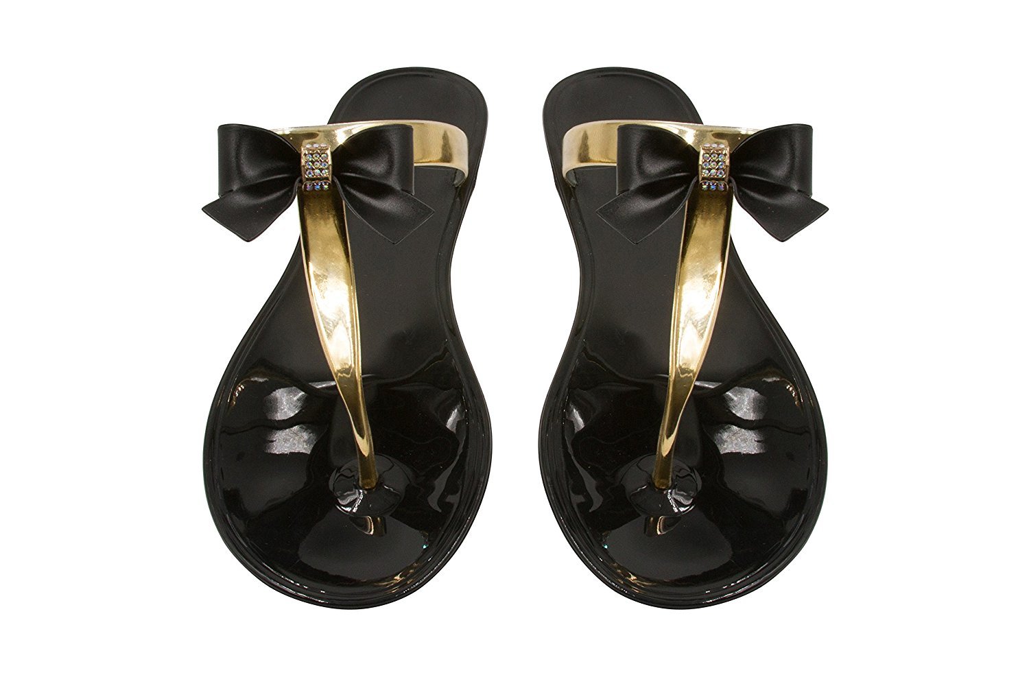 Sara Z Ladies Metallic T-Strap Jelly Sandals – Trendilize