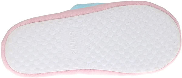 Chatties Critter Comfy Plush Home Slippers for Little Girls, Light Blue 